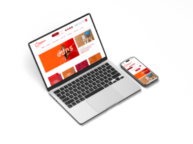 Mockup website design Danssport Vlaanderen